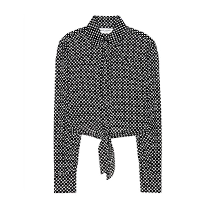 Cropped Polka-Dot Shirt