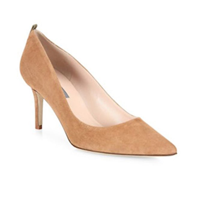 Fawn Point Toe Suede Pumps
