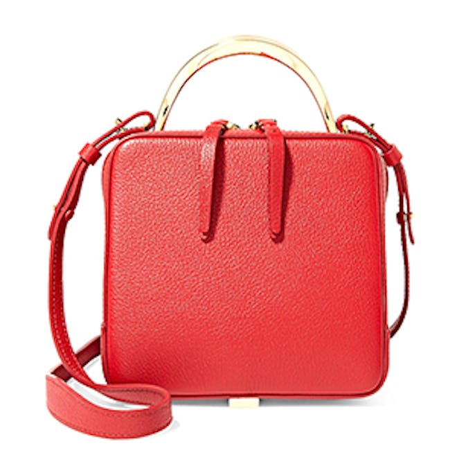 Cube Mini Textured-Leather Shoulder Bag