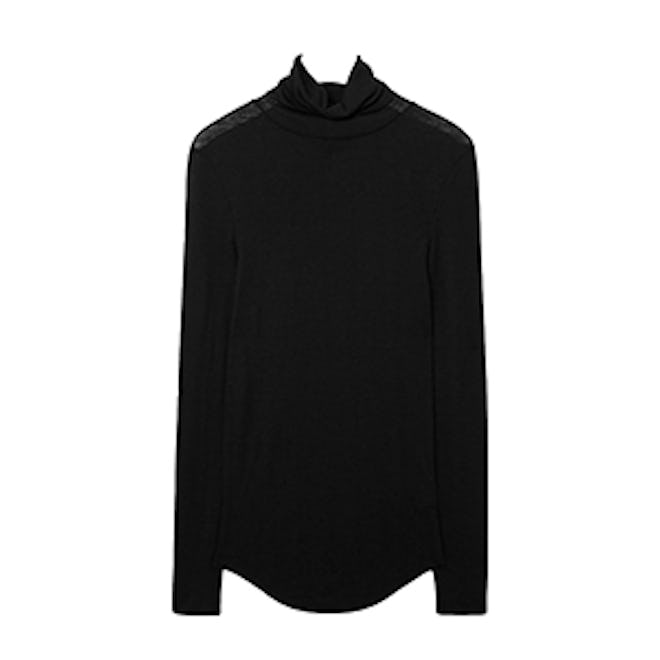 Roll-Neck Wool Top