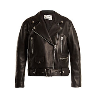 Acne Studios Merlyn Oversized Leather Biker Jacket