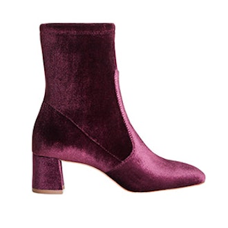 Larissa Velvet Stretch Booties