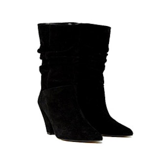Cianna Suede Slouch Cone Heel Boots