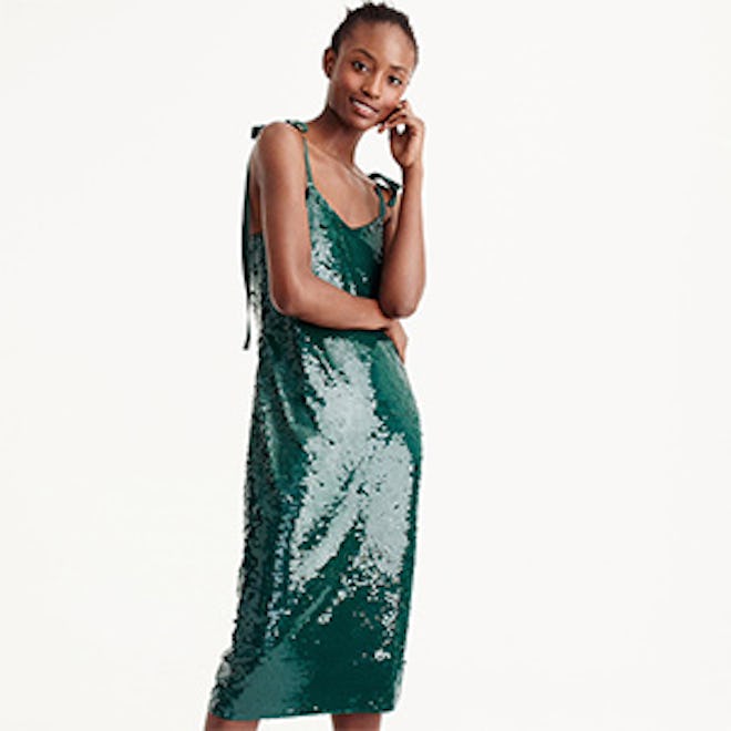 Collection Tie-Shoulder-Sequin Dress