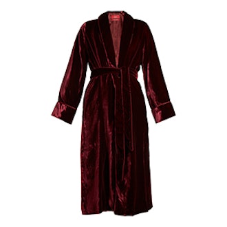 Aegle Belted Velvet Robe