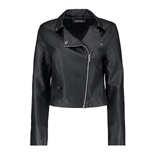 Zoe Vegan Leather Biker Jacket