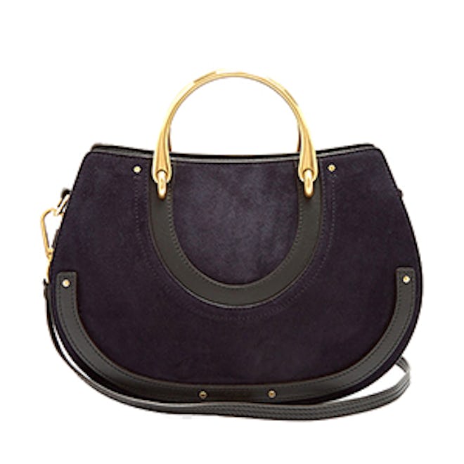 Pixie Medium Leather And Suede Shoulder Bag