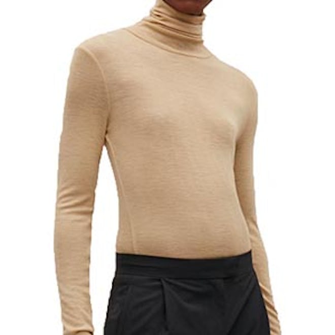 Roll-Neck Wool Top