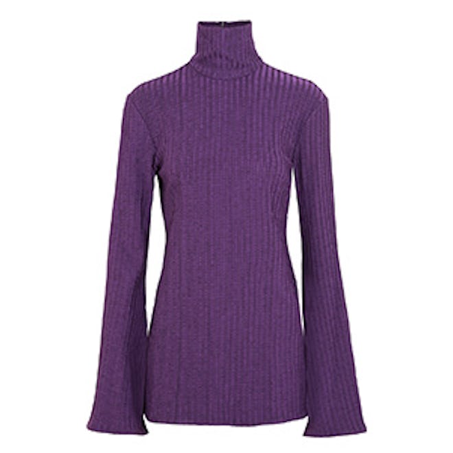 Mescaline Ribbed Stretch-Jersey Turtleneck Top