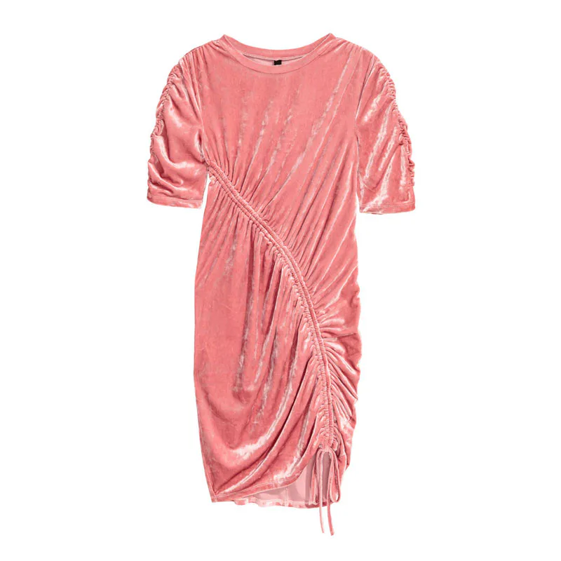 h&m velvet dress pink H&M Crushed Velvet Dress Purple 5T/6