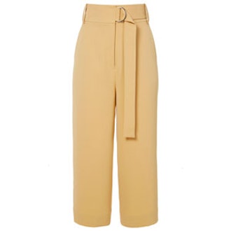 Drape Twill High Waisted Crop Pants