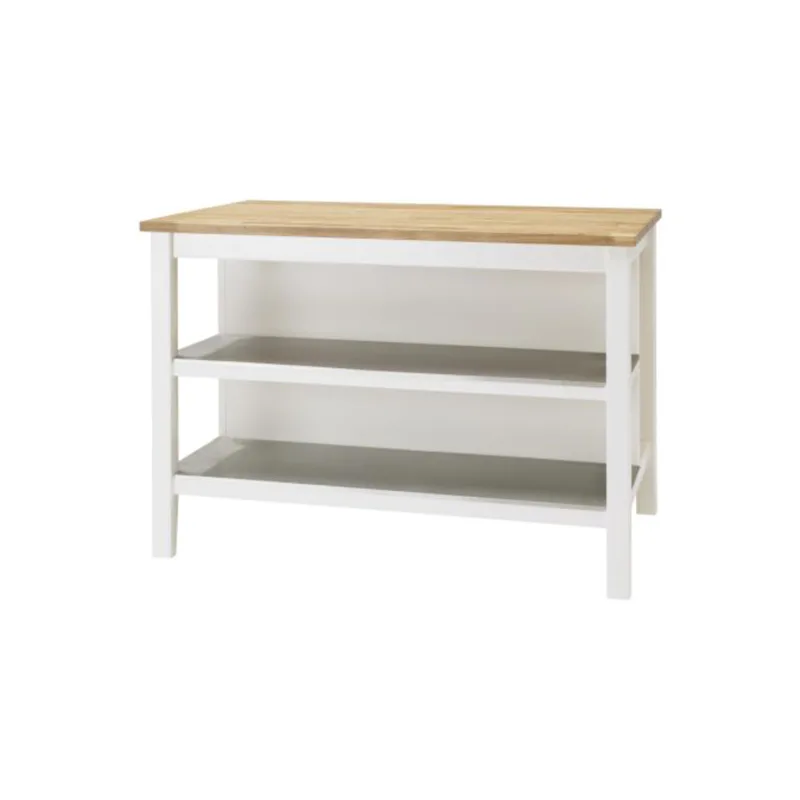 IKEA アイランドキッチン(STENSTORP)とチェアー(HENRISKSDAL) Ikea Stenstorp White Kitchen Island w/ 2 Bar Stools - AptDeco