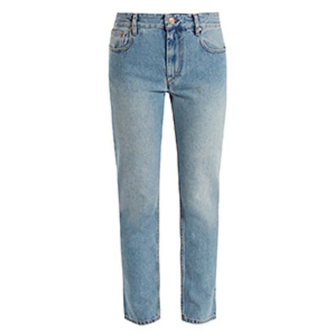 Cliff High-Rise Straight-Leg Cropped Jeans