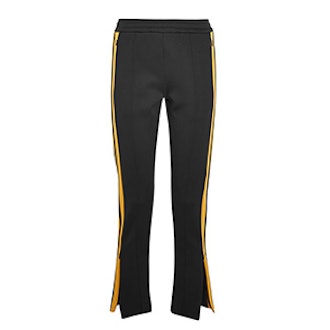 Scuba Striped Stretch-Neoprene Track Pants