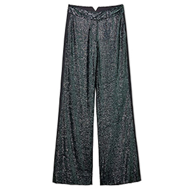 Maida Wide-Leg Fluid Sequin Pants