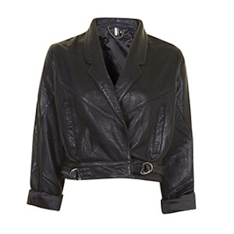 Cropped Leather Jacket