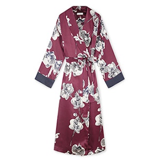 Orchid Silk Dressing Gown