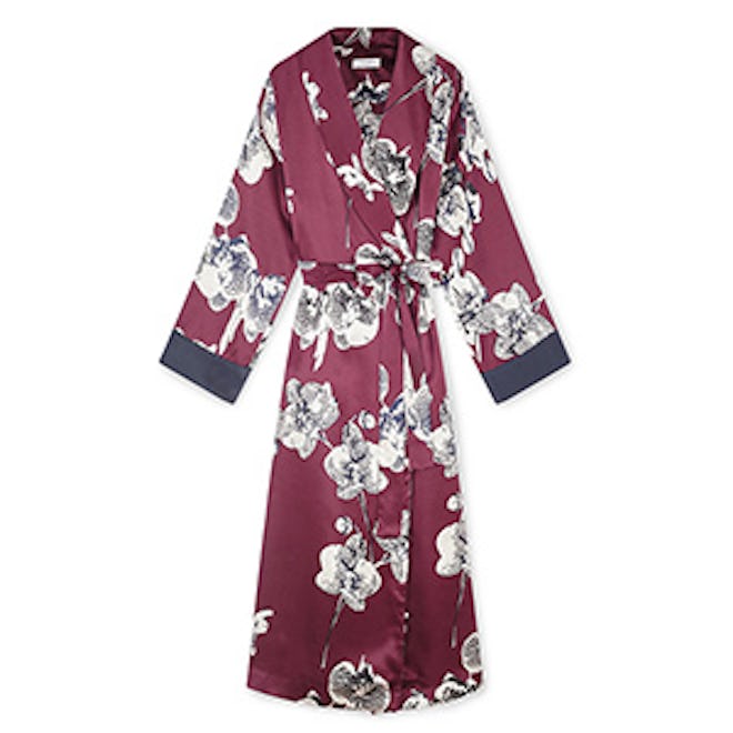 Orchid Silk Dressing Gown