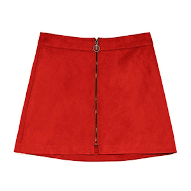 Zara Faux Suede Mini Skirt,