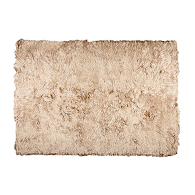 Ecru-Coloured Furry Rug