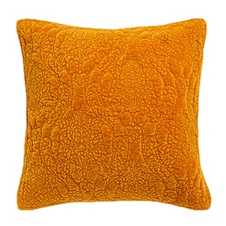 Faded Velvet Cushion Cover With Damask Motif