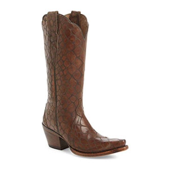 Antebellum Croc Embossed Western Boot