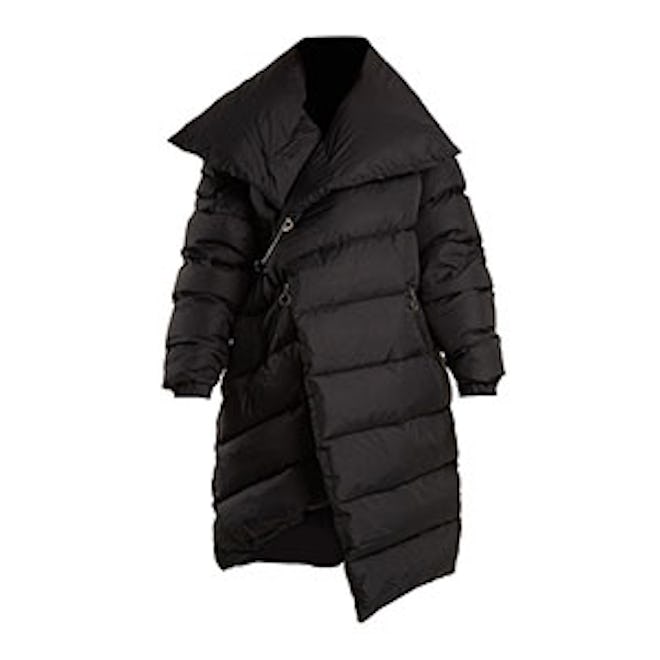 Asymmetric Quilted Down Coat