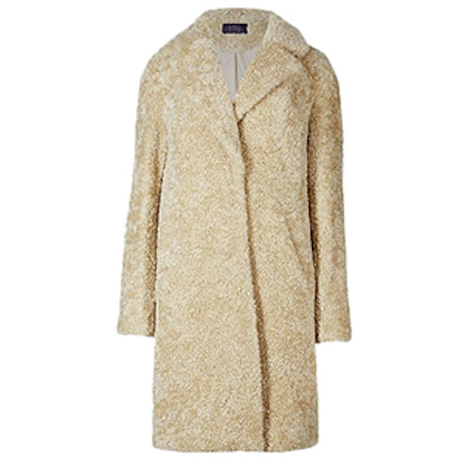 Textured Faux Fur Coat