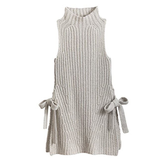 Sleeveless Side Tie Tunic Sweater