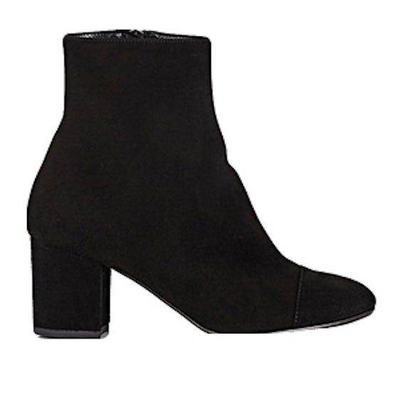 Cap-Toe Suede Ankle Boots