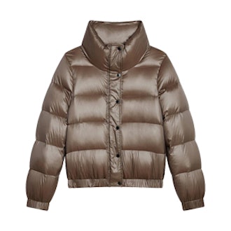Down Puffer Jacket With Funnel Neck