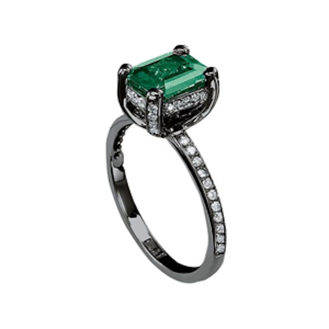 Solitaire Emerald Ring