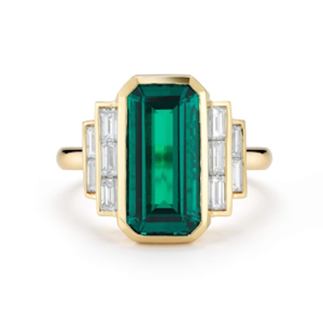 Emerald Art Deco Ring