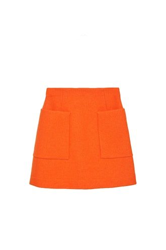Short A-Line Wool Skirt