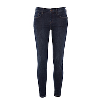 Mid Rise Push Up Skinny Jean