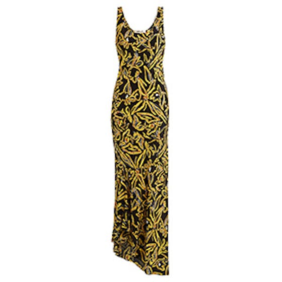 Elsden-Print Scoop-Neck Silk-Crepe Dress
