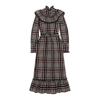 Charron Checked Cotton-Blend Seersucker Midi Dress