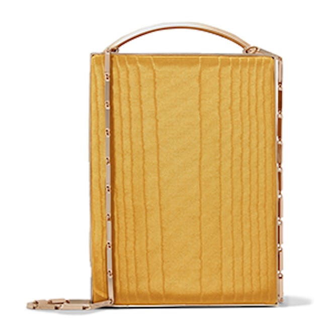Mak Cotton-Moire And Leather Shoulder Bag