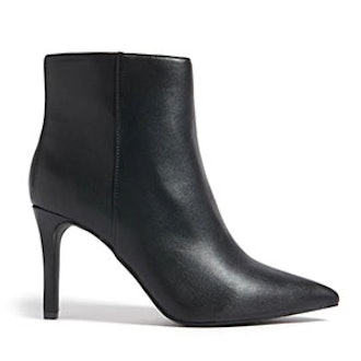 Faux Leather Stiletto Ankle Boots