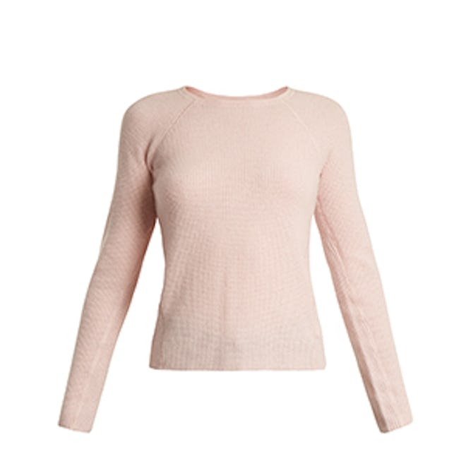 Karina Waffle-Knit Cashmere Sweater