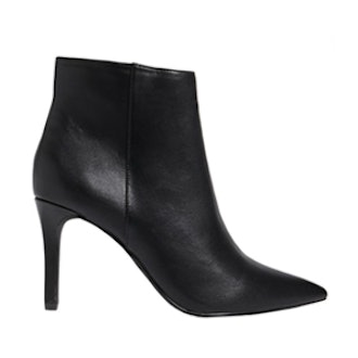 Pointed Faux Leather Ankle Boots