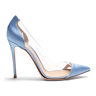 Plexi Satin Pumps