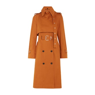 Double-Breasted Cotton-Twill Trench Coat