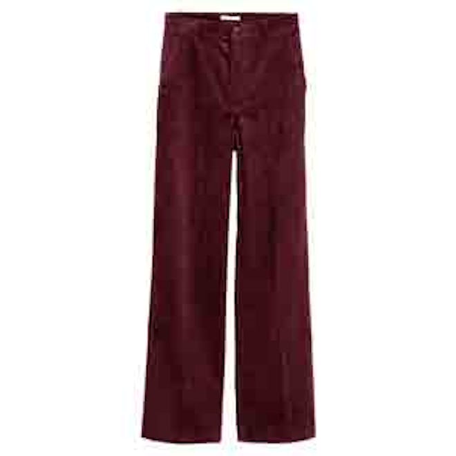 Wide-Leg Corduroy Pants