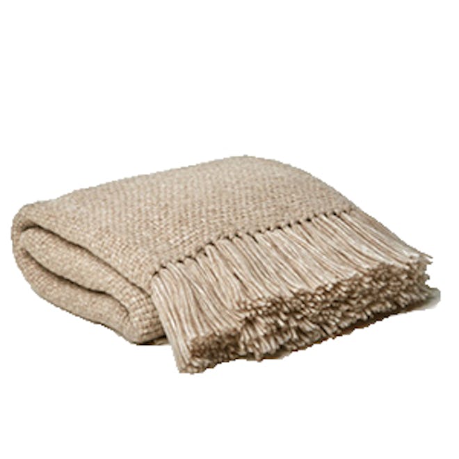 Alpaca Basketweave Throw Blanket – Oatmeal