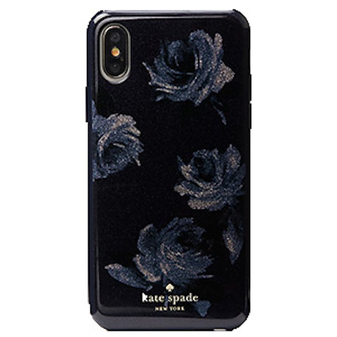 Night Rose Glitter iPhone X Case