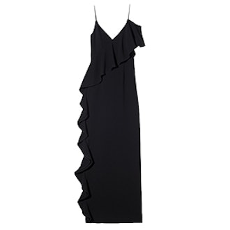 Moore Ruffle-Detail Stretch-Crepe Gown