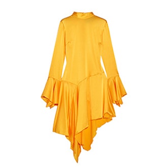 Rufus Asymmetric Silk-Blend Satin Dress