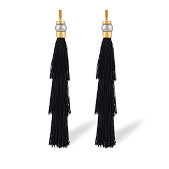 Gloria Silk Tassel Earrings