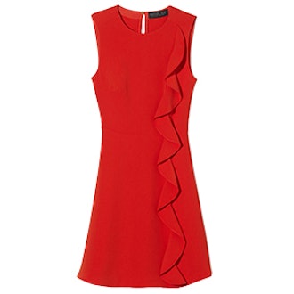 Krause Ruffle-Detail Stretch-Crepe Mini Dress